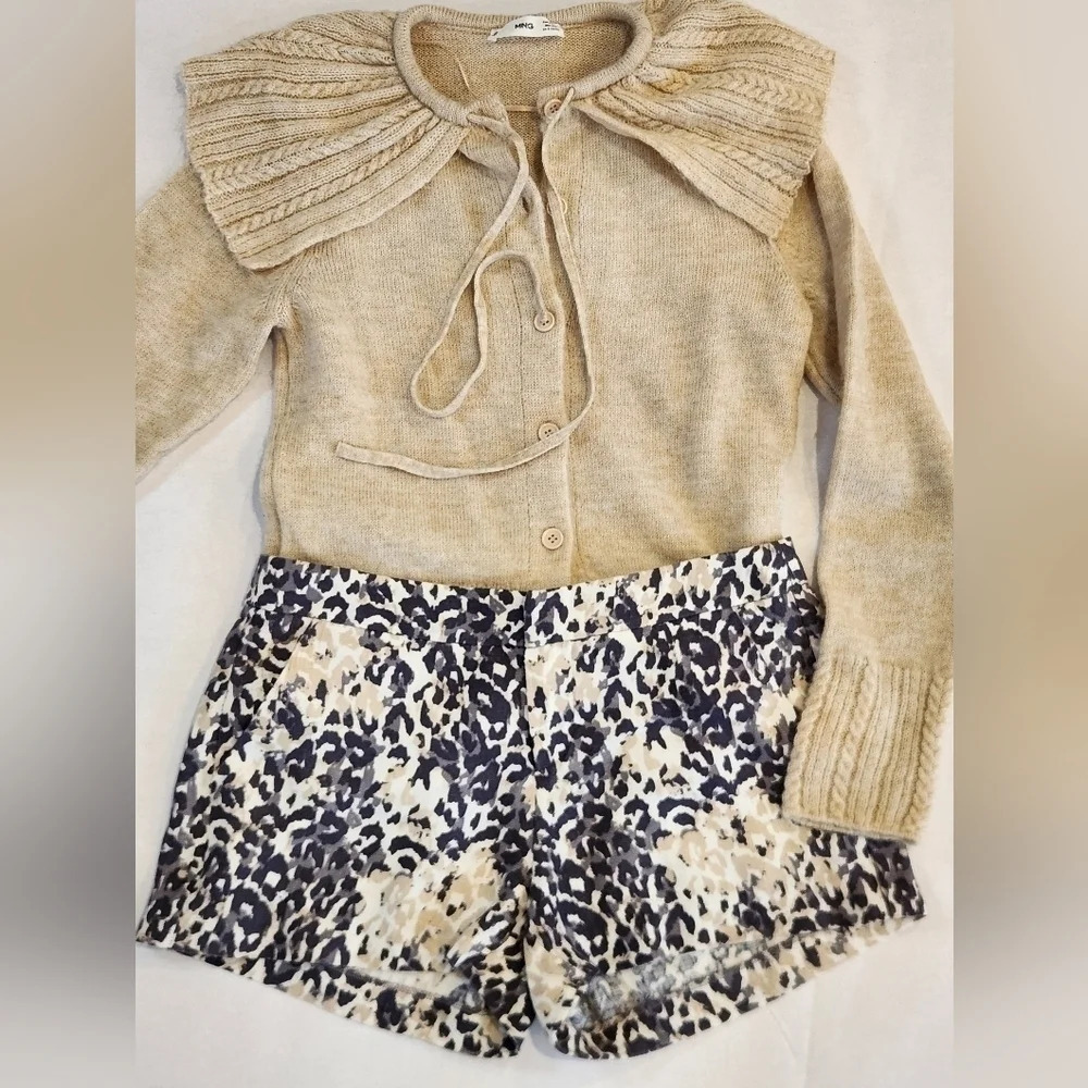|| JOIE || Merci linen shorts, animal print, pockets, classic, size 2
